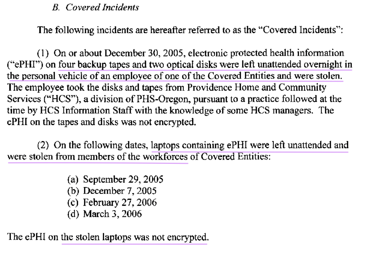 screenshot of case documents