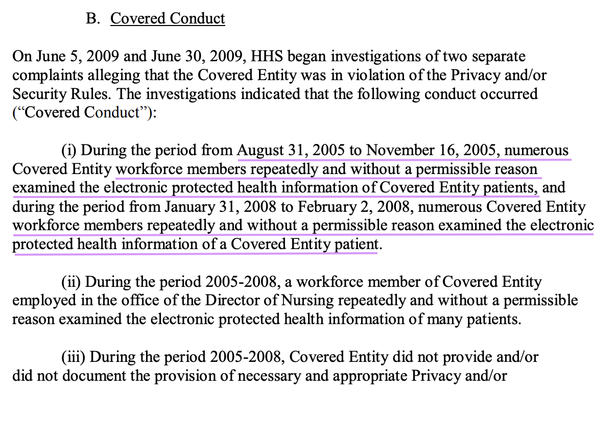 screenshot of case documents