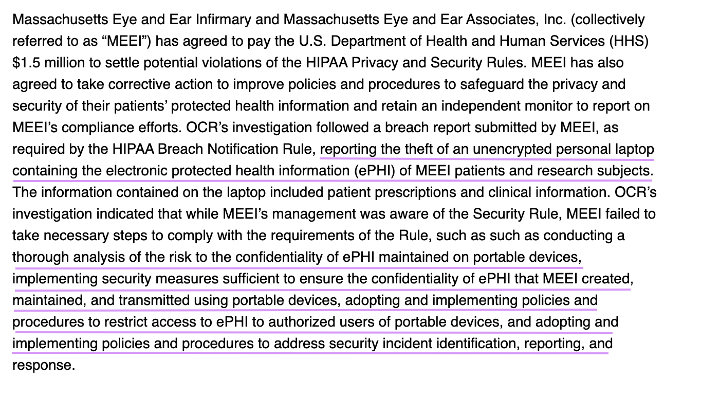 screenshot of case documents