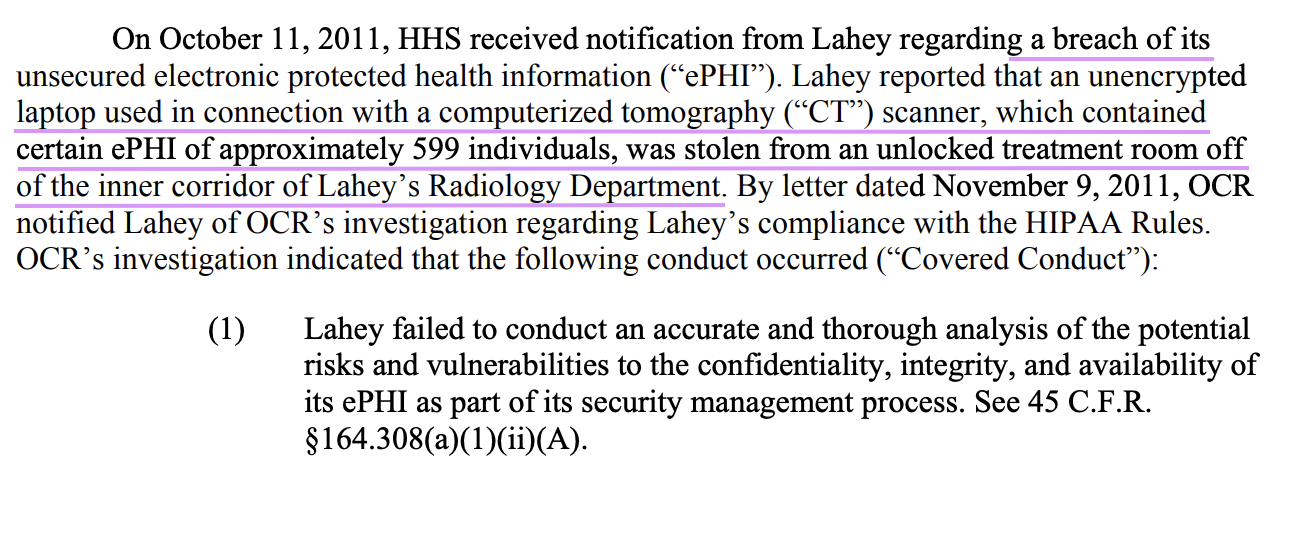 screenshot of case documents