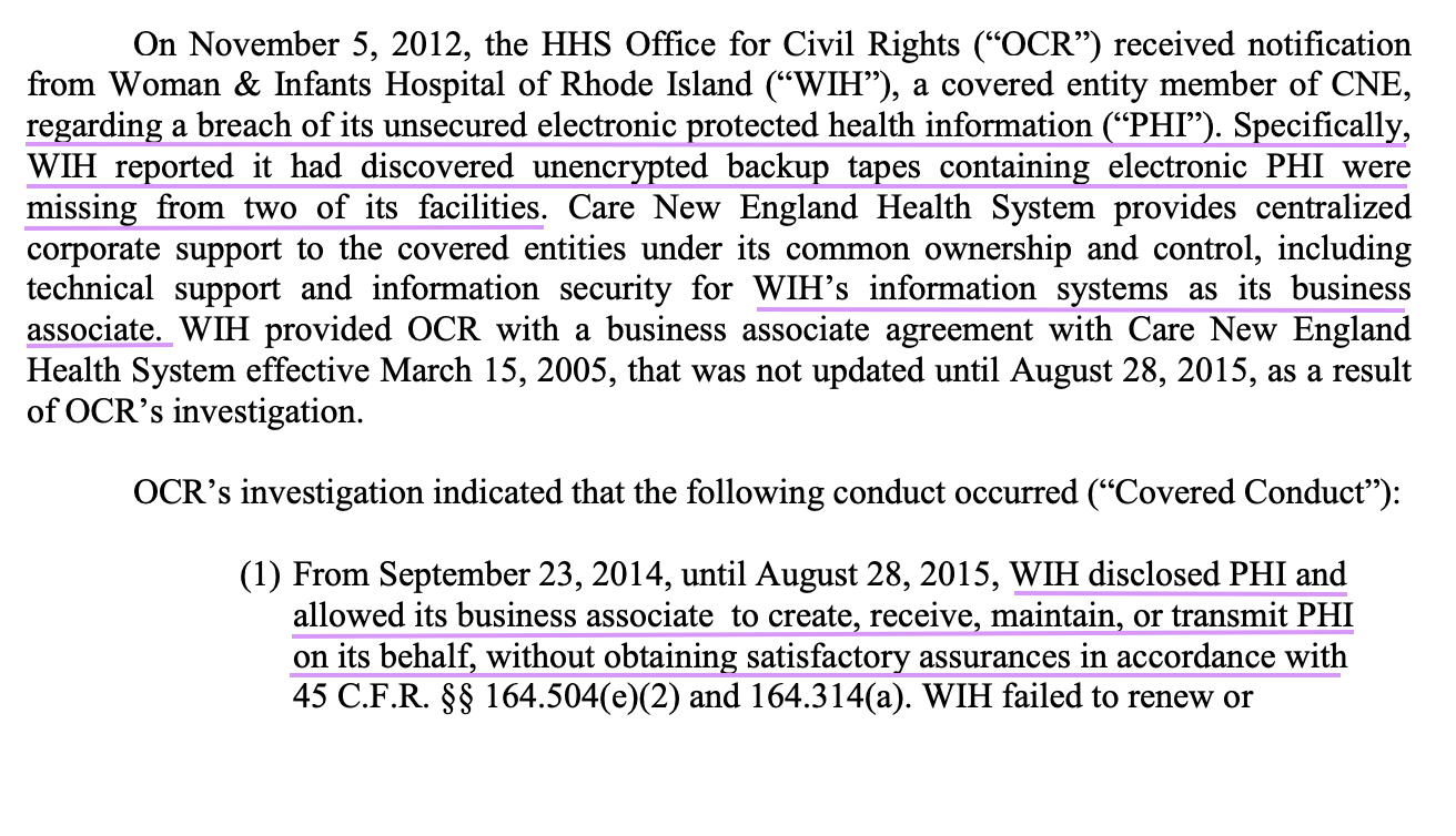 screenshot of case documents