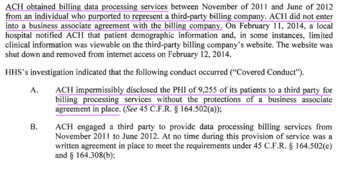 screenshot of case documents